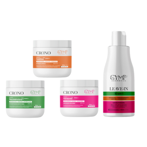 Kit Cronograma Capilar 3 Máscaras 500g Gymp com Leave-in